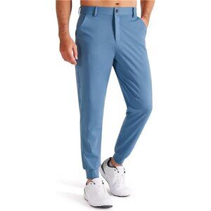 Men's 4-Way Stretch Golf Joggers with Pockets, Slim Fit Work Dress Pants